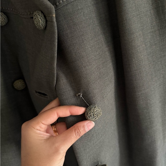 long women’s coat with fur trim collar - Picture 7 of 9